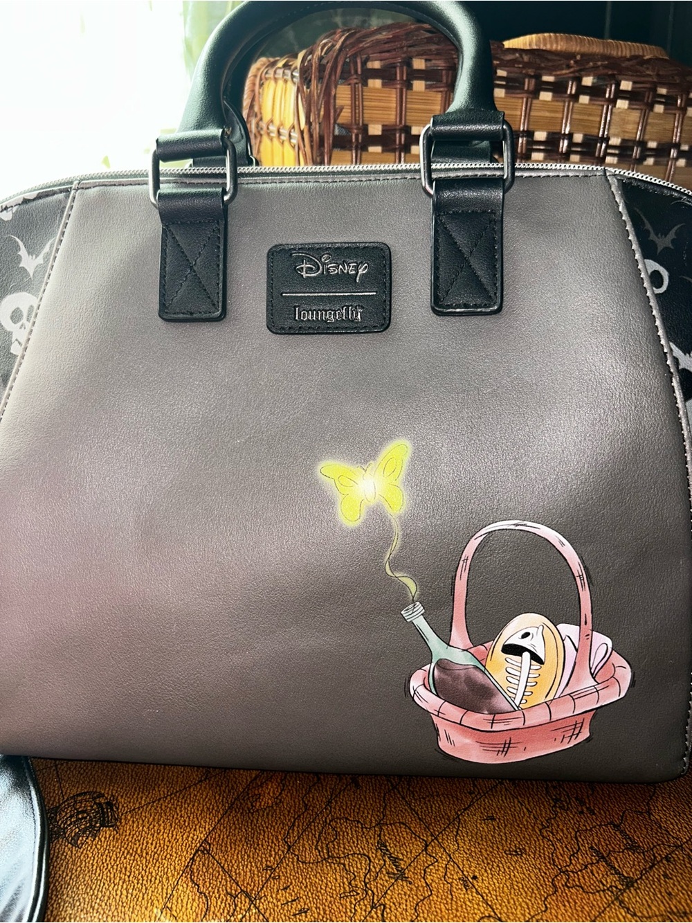 Loungefly The Nightmare Before Christmas Jack & Sally Picnic Satchel Bag - Picture 6 of 14